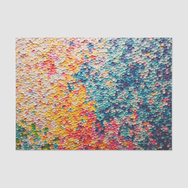 Papel De Seda Mosaico de textura arcoiris (Anverso)
