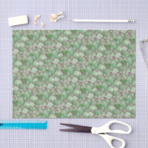 Papel De Seda Mosaico de vidrio marino acuarela verde