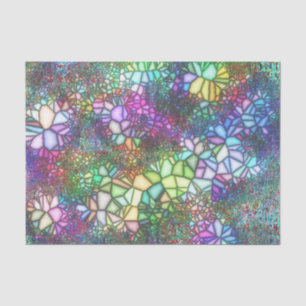 Papel De Seda Mosaico de Vidrio Teñido