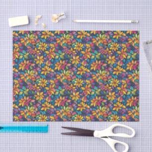 Papel De Seda Mosaico de vidrio teñido decoupage en acuarela col