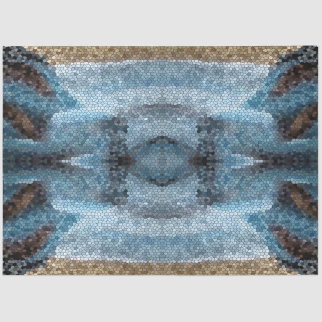 Papel De Seda Mosaico del Desierto del Suroeste Despertador Verd (Anverso)