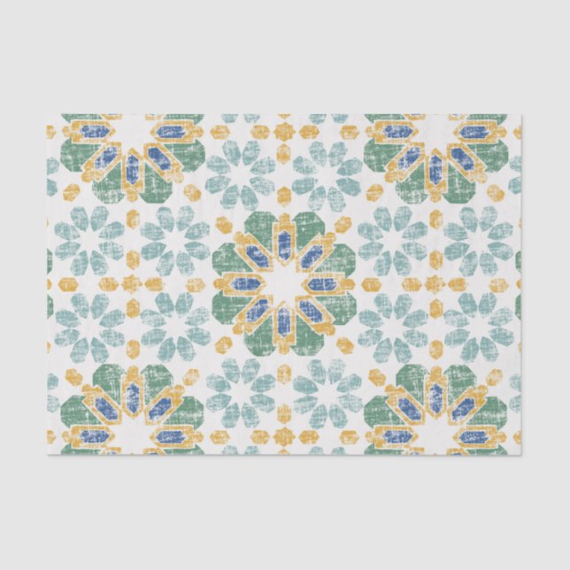 Papel De Seda Mosaico marroquí - Estanque (Anverso)