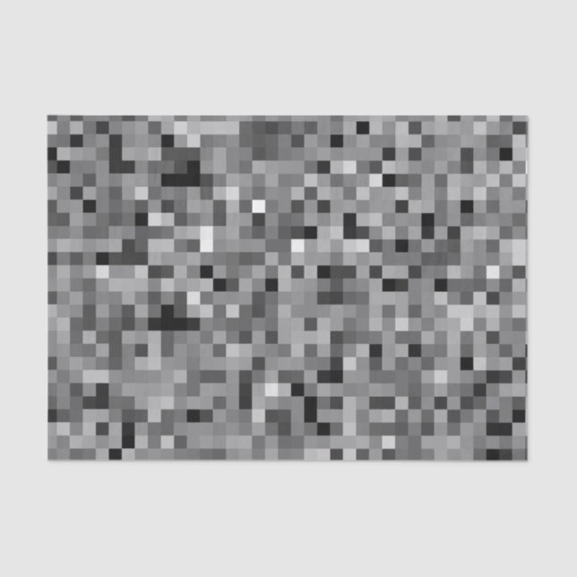 Papel De Seda Mosaico negro del pixel (Anverso)