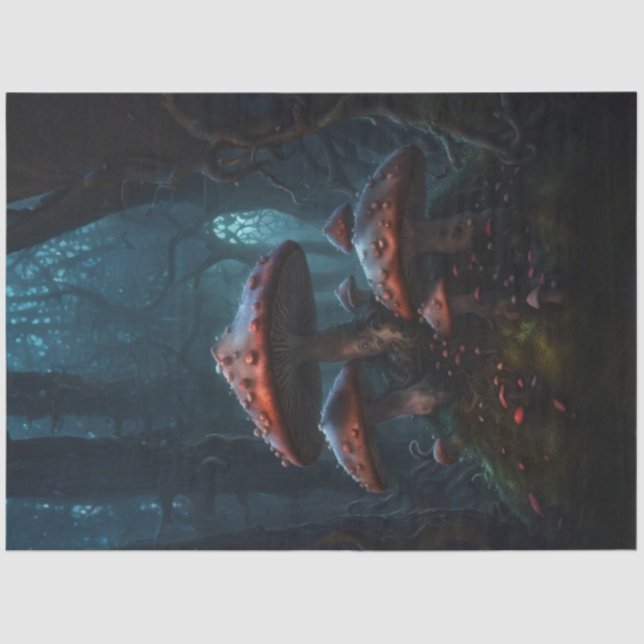 Papel De Seda Mosquiteros Rojos Moody - Un Oscuro Paisaje De Sue (Anverso)