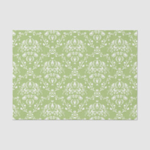 Papel De Seda Moss Green Damask