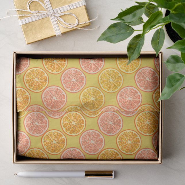 Papel De Seda Mostaza de verano naranja (Regalo )
