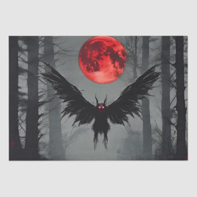 Papel De Seda Mothman Decoupage Cryptid Decoupage (Anverso)