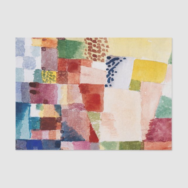 Papel De Seda Motif de Hammamet por Paul Klee, Resumen de arte (Anverso)