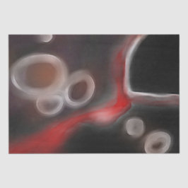 Papel De Seda Motivo Arterial: Resumen Negro, Blanco y Rojo