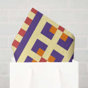 Papel De Seda Motivo Étnico Geométrico Tradicional