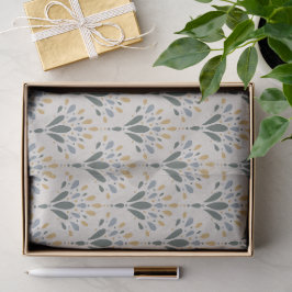 Papel De Seda Motivo floral Art Deco elegante