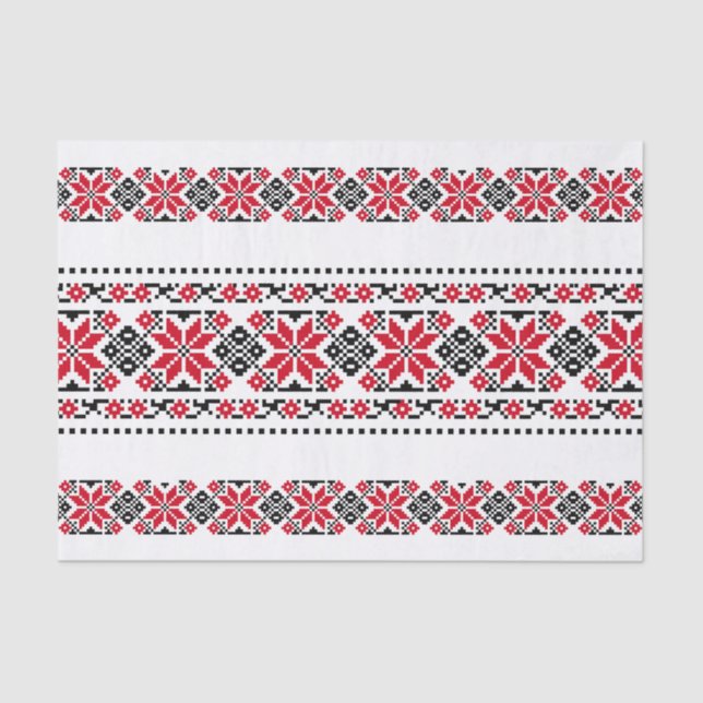 Papel De Seda Motivo tradicional rumano "Las estrellas" (Anverso)