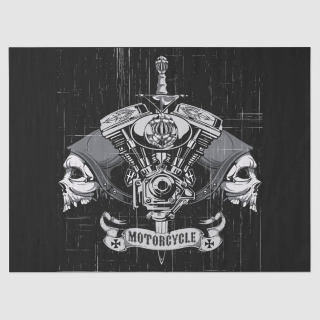 Papel De Seda moto de pistones de caballero (Anverso)