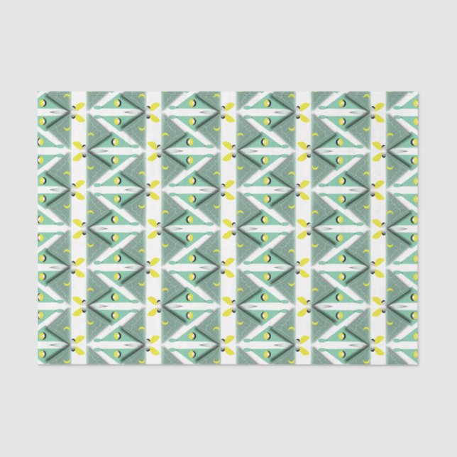 Papel De Seda Moto Luna geométrica (Anverso)