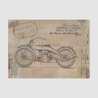 Papel De Seda Motocicleta de época