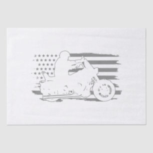 Papel De Seda Motocicleta patriótica bandera estadounidense vint