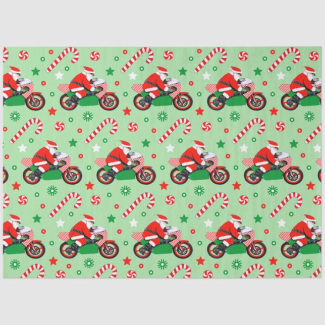 Papel De Seda Motorcycle Christmas Holiday Gift (Anverso)