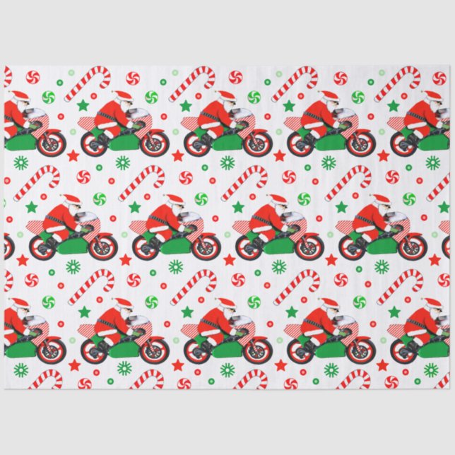 Papel De Seda Motorcycle Christmas Holiday Gift (Anverso)