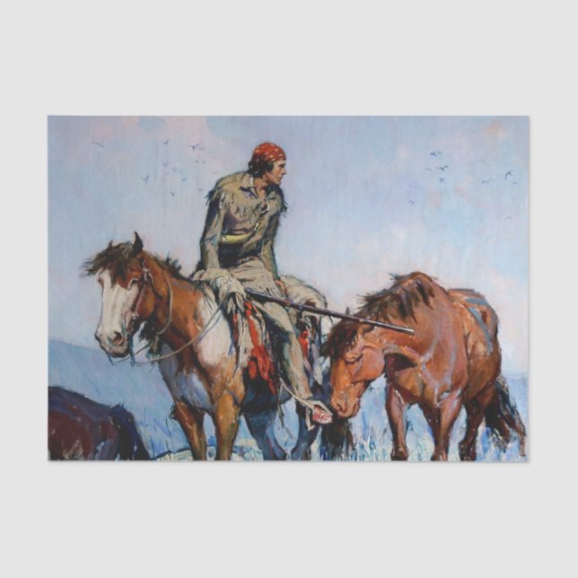 Papel De Seda “Mountain Man” Western Art by WHD Koerner (Anverso)
