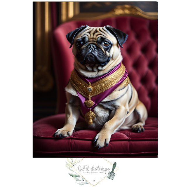 Papel De Seda Mousseline Dog Royal Pug no.6 Hat Tissue paper (Subido por el creador)