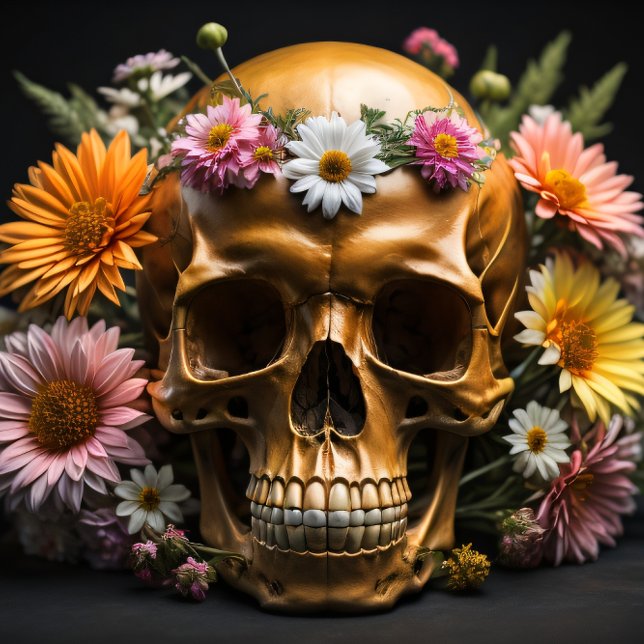 Papel De Seda Mousseline Floral skull v7 Steampunk tissue paper (Subido por el creador)