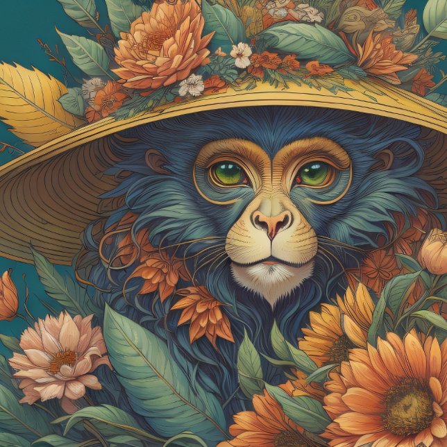 Papel De Seda Mousseline Flower Hat Monkey chimp v7 Tissue paper (Subido por el creador)