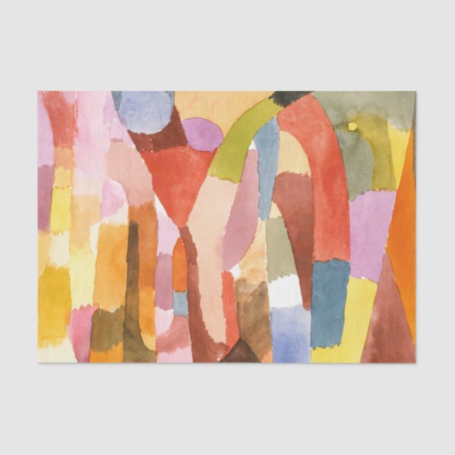 Papel De Seda Movimiento de cámaras abovedadas, Paul Klee (Anverso)