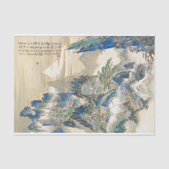 Papel De Seda Mt.Penglai (Montaña de los Inmortales) por Tomita  (Anverso)