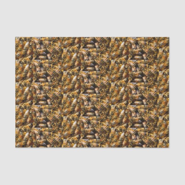 Papel De Seda Muchas abejas melíferas (Anverso)