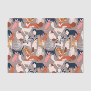 Papel De Seda Muchos gatos - Amante del gato