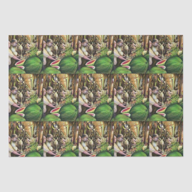 Papel De Seda Muchos hombres, muchos melones, Budapest (Anverso)