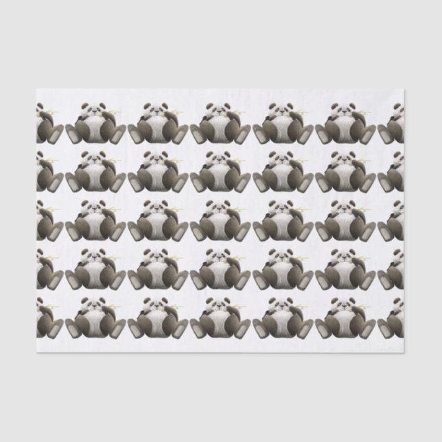 Papel De Seda Muchos Pandas perezosos (Anverso)