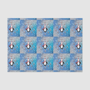 Papel De Seda Muchos pingüinos