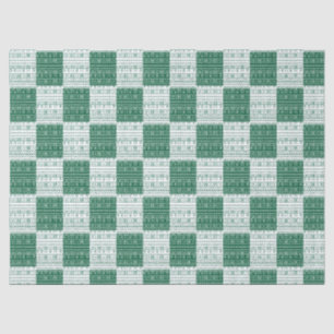 Papel De Seda Mudcloth africano moderno verde y blanco inspirado