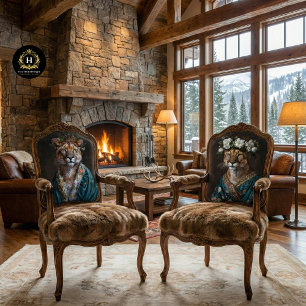 Papel De Seda Mueble de Cougar Lodge de Montaña Decoupage