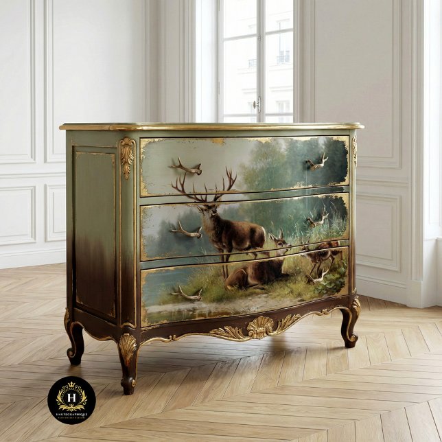 Papel De Seda Muebles de ciervo vintage decoupage (Subido por el creador)