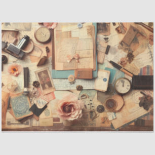 Papel De Seda Muebles de decoupage de efímeras Scrapbooking