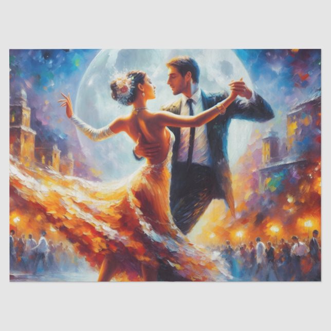 Papel De Seda Muebles de efímera danza de salón decoupage (Anverso)