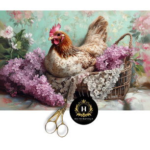 Papel De Seda Muebles de Gallina de Granja Decoupage