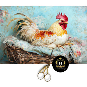 Papel De Seda Muebles de Gallo de Granja Decoupage