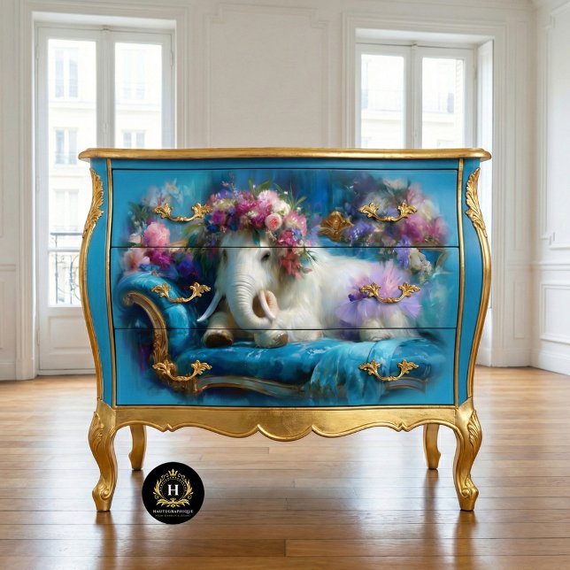 Papel De Seda Muebles de guardería de elefante bebé Decoupage (Subido por el creador)