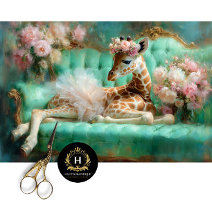 Papel De Seda Muebles de guardería de jirafa bebé Decoupage