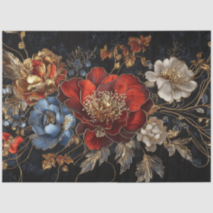 Papel De Seda Muebles de la paleta de colores florales y ricos e