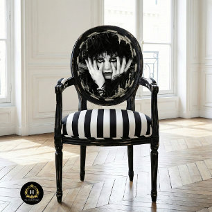 Papel De Seda Muebles de mujer góticos en blanco y negro