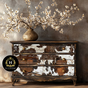 Papel De Seda Muebles Decoupage de Cuero Occidental