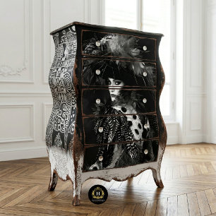 Papel De Seda Muebles Decoupage Glamour Gótico Vintage