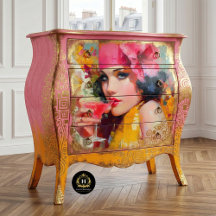 Muebles Glam de Cóctel Retro Decoupage