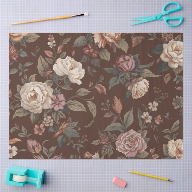 Papel De Seda Muebles Góticos Rústicos con Decoupage Floral Vint (Artesanía)