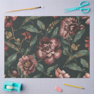 Papel De Seda Muebles Rústicos con Flores Vintage DIY Elegantes