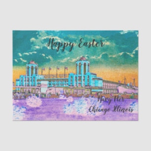 Papel De Seda Muelle de la Marina Colores de Pascua de Chicago e